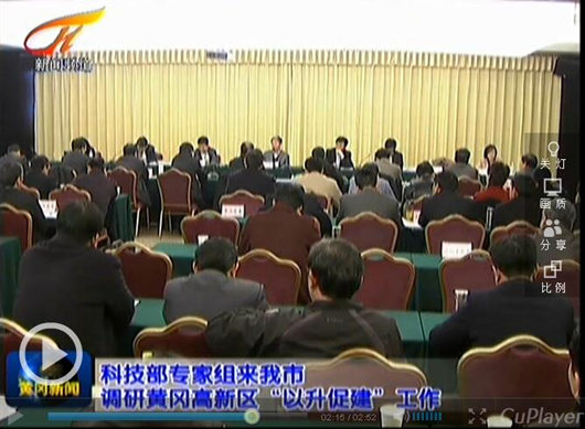 科技部專(zhuān)家組調(diào)研黃岡高新區(qū)“以升促建”工作